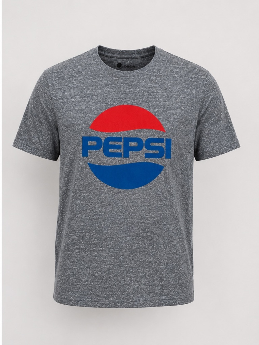 Pepsi Grey Short Sleeve Tee with Red and Blue Logo